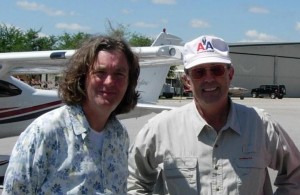 James May and Dr. McElroy at BBC filming for Top Gear in Florida